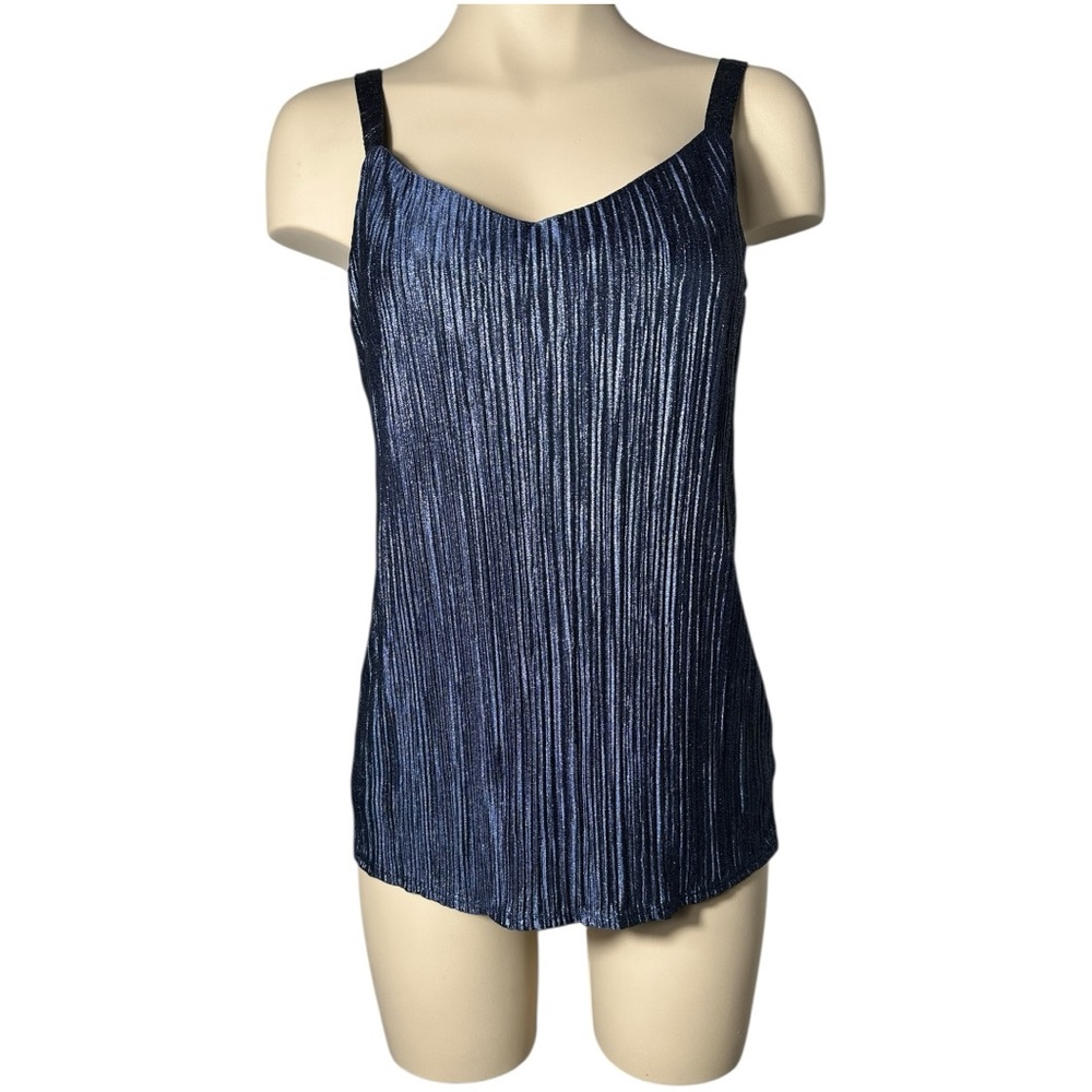 Studio Navy Pleated Camisole Top